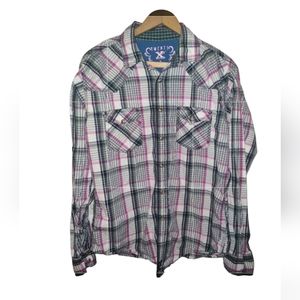 Wrangler Women's Twenty X Pearl Snapped Western Rodeo Shirt Size Large